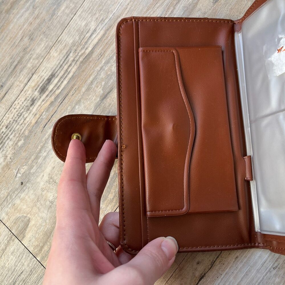 Genuine Leather Wallet Patchwork Stitching Light … - image 3